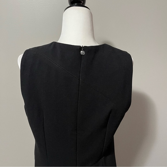 Michael Kors Sleeveless Mid Length Sheath Black Dress Studded Accents - Picture 8 of 11
